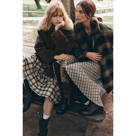 ZARA CHECK WOOL BLEND COAT ZW COLLECTION LIMITED EDITION - Picture 7 of 11